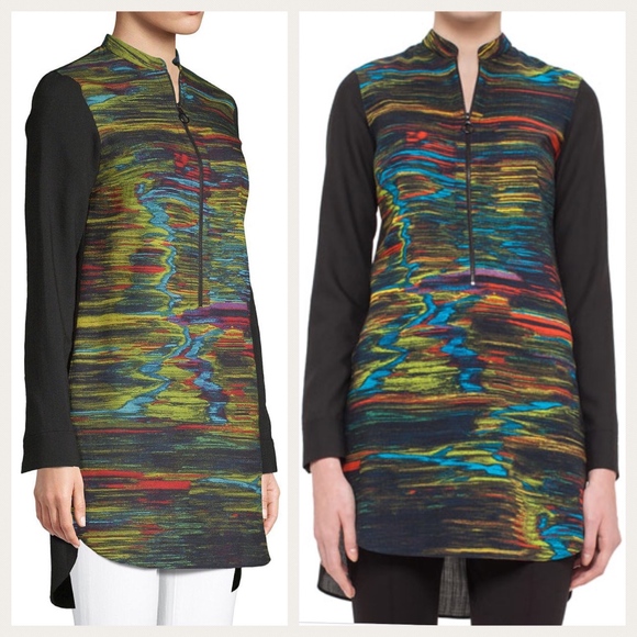Akris Punto Tops - AKRIS punto Northern Lights Half Zip Tunic Size 14